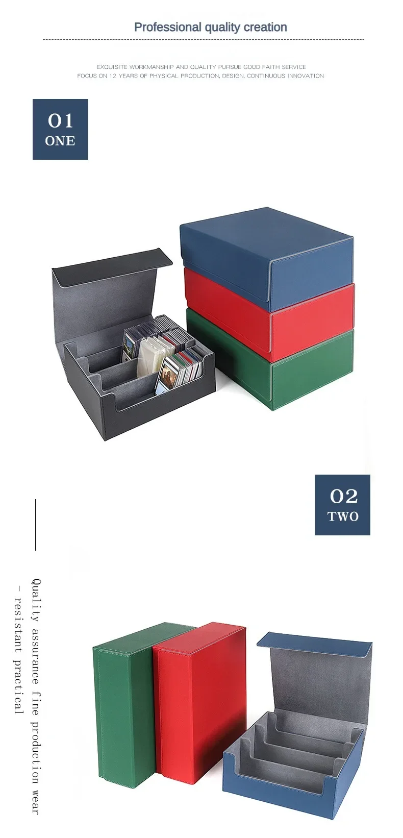 Storage Box For 1800/600/100+ Trading Cards PU Leather Commander Card Deck Case Magnetic Closure Card Holder for Magic Game Card Storage Box For 1800/600/100+ Trading Cards PU Leather Commander Card Deck Case Magnetic Closure Card Holder for Magic Game Card