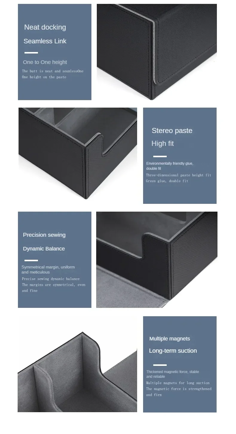 Storage Box For 1800/600/100+ Trading Cards PU Leather Commander Card Deck Case Magnetic Closure Card Holder for Magic Game Card Storage Box For 1800/600/100+ Trading Cards PU Leather Commander Card Deck Case Magnetic Closure Card Holder for Magic Game Card