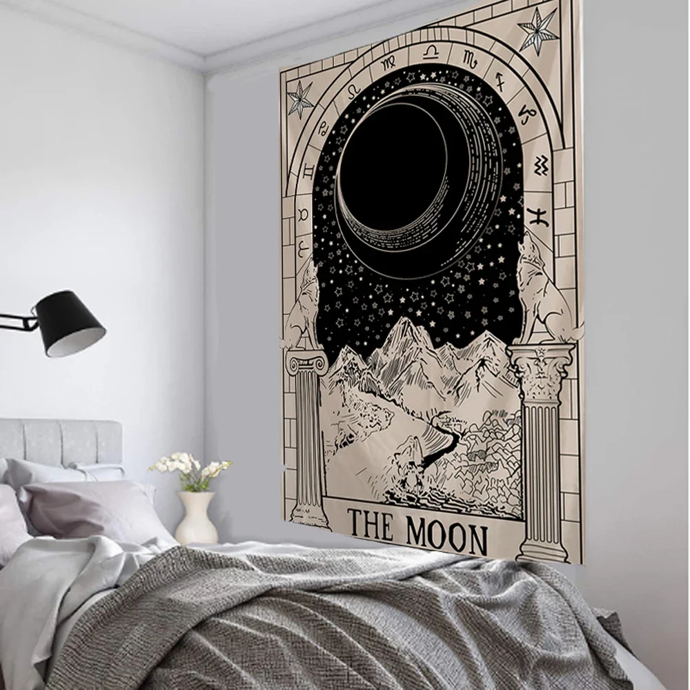 Tarot card psychedelic scene home decoration art tapestry hippie bohemian decoration divination wall hanging sheets Tarot card psychedelic scene home decoration art tapestry hippie bohemian decoration divination wall hanging sheets