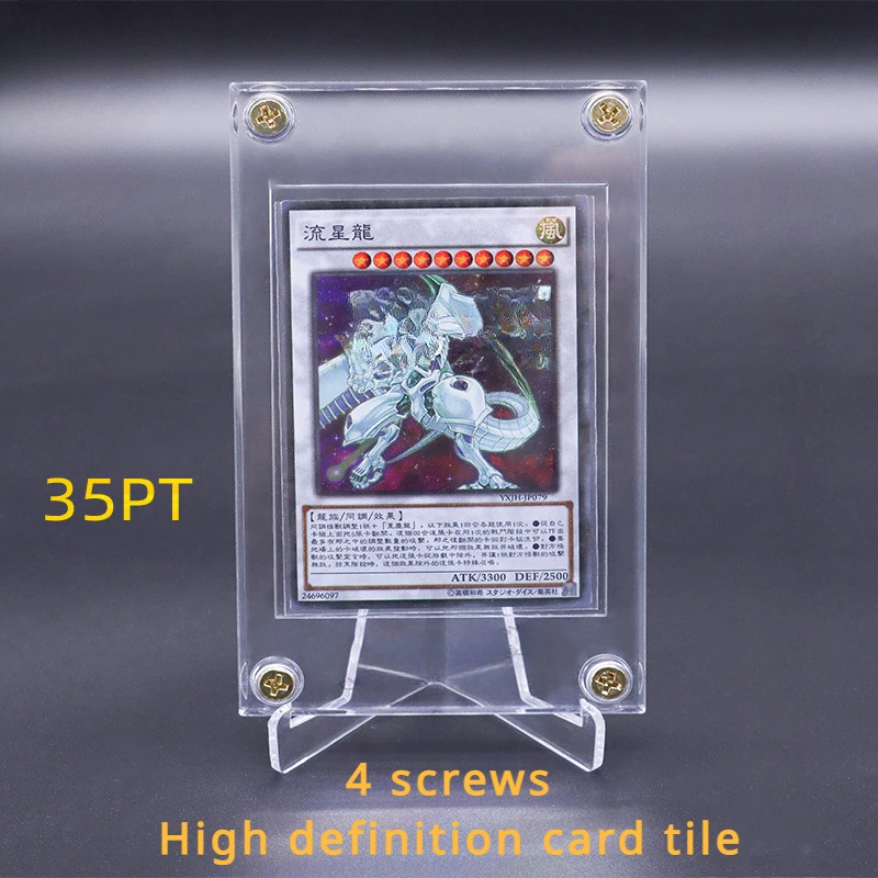 Card Holder Screw Trading Card Protector 35 PT Baseball Card Protectors for Football Sports Game Cards Storage Display