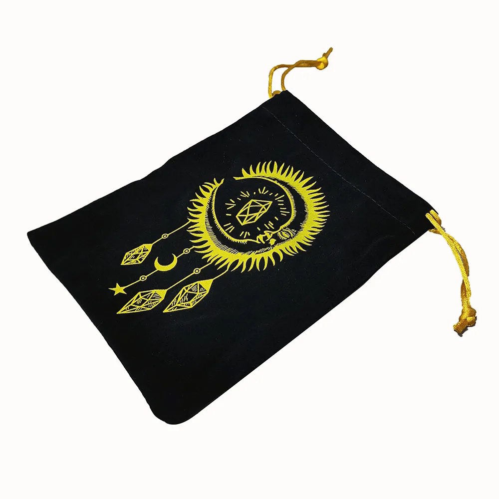 Deluxe Feather Black Gold Sun Gift Box Set Gold Foil Tarot 12 * 7cm Stamping PVC Waterproof Wear Resistant Board Game Card