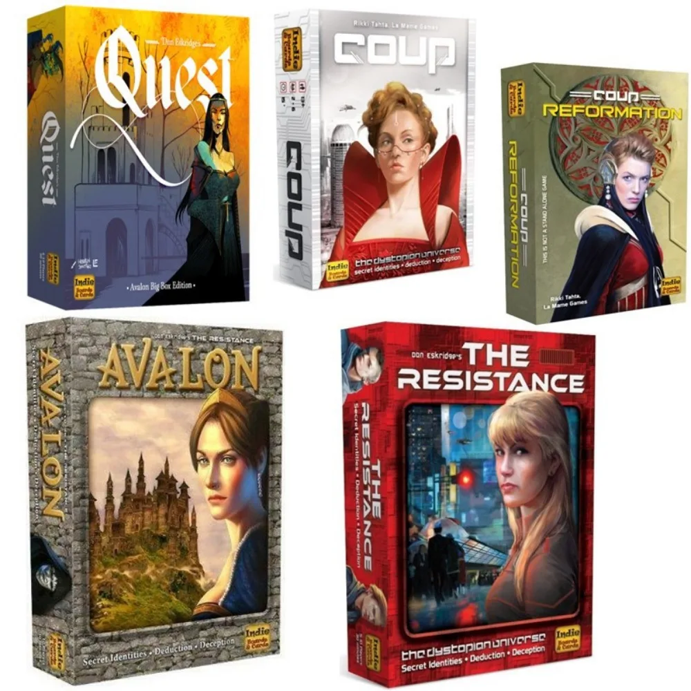 New Board game The Resistance Avalon Coup Quest English For Family Friends Fun Divination Entertaunment Party Board Games Card