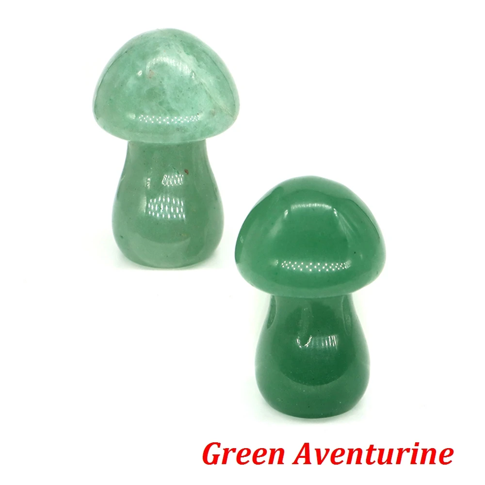 Natural Crystal Mushroom Gemstone Quartz Jungle Fungus Miniature Healing Reiki  Mineral DIY Crafts Gift Aquarium Home Decoration