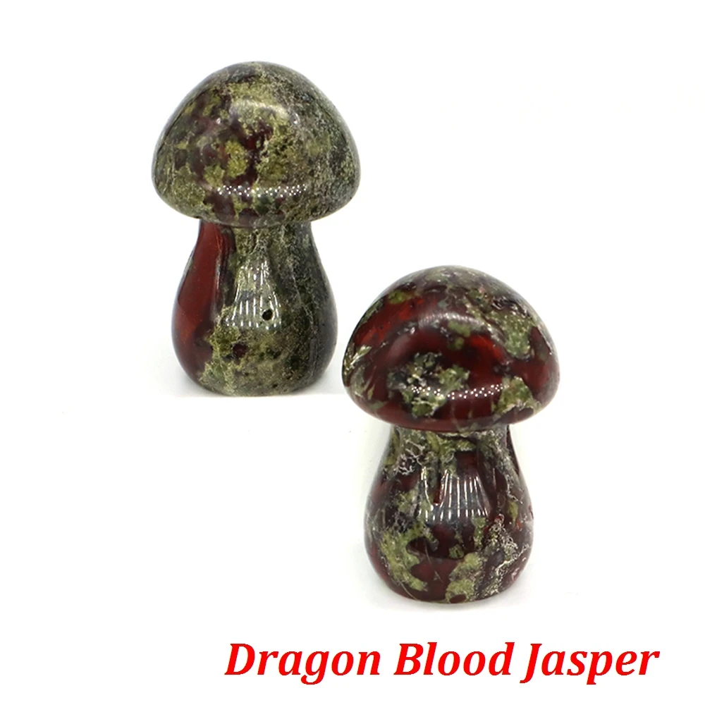 Natural Crystal Mushroom Gemstone Quartz Jungle Fungus Miniature Healing Reiki  Mineral DIY Crafts Gift Aquarium Home Decoration