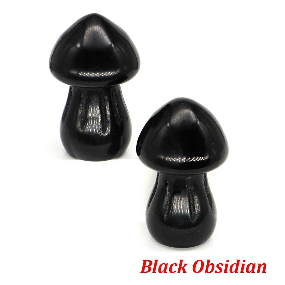 Natural Crystal Mushroom Gemstone Quartz Jungle Fungus Miniature Healing Reiki  Mineral DIY Crafts Gift Aquarium Home Decoration