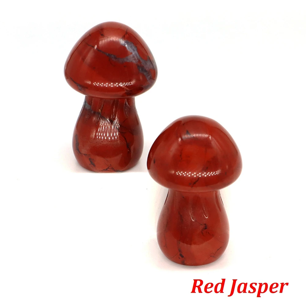 Natural Crystal Mushroom Gemstone Quartz Jungle Fungus Miniature Healing Reiki  Mineral DIY Crafts Gift Aquarium Home Decoration