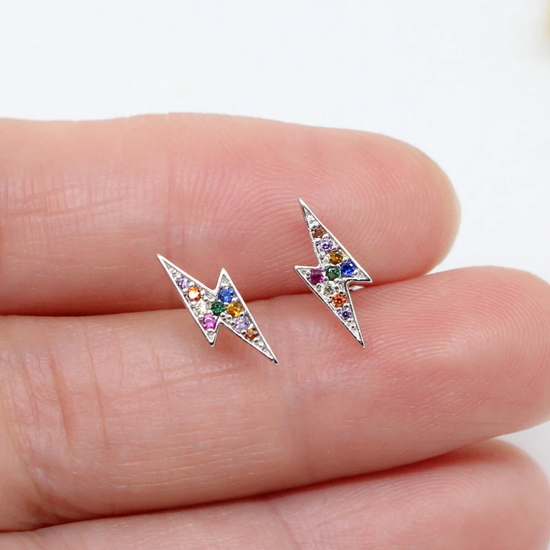 YUXINTOME 925 Sterling Silver Ear Needle Exquisite Color Crystal Zircon Luxury Stud Earrings Earrings for women Fashion Jewelry