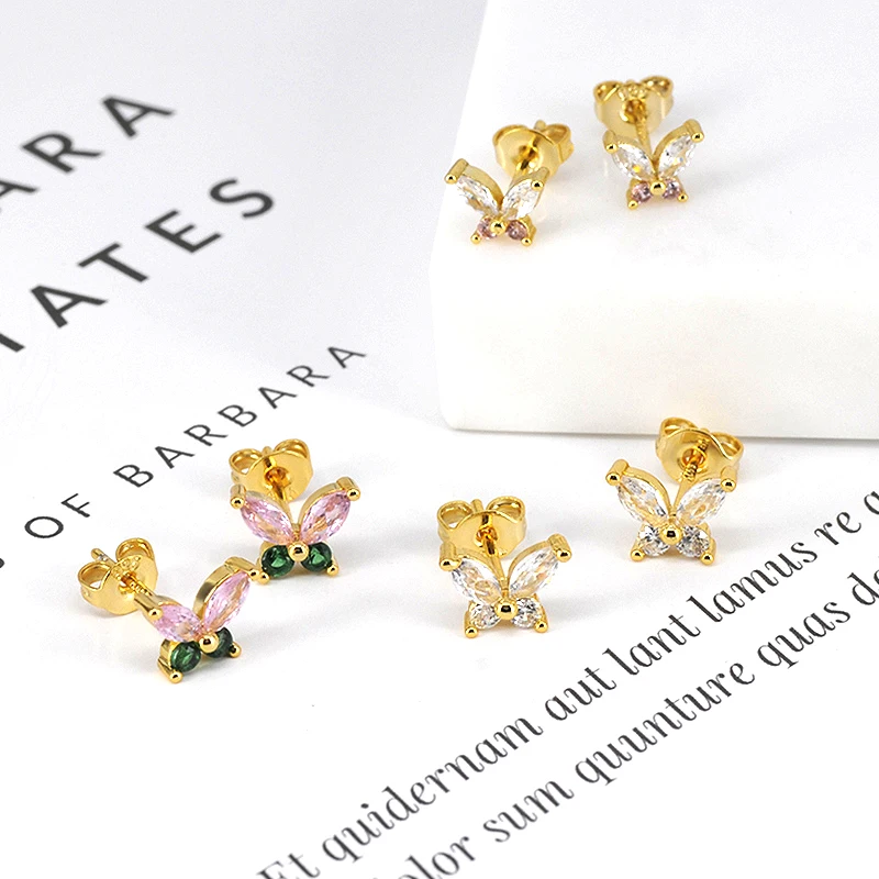 YUXINTOME 925 Sterling Silver Ear Needle Exquisite Color Crystal Zircon Luxury Stud Earrings Earrings for women Fashion Jewelry