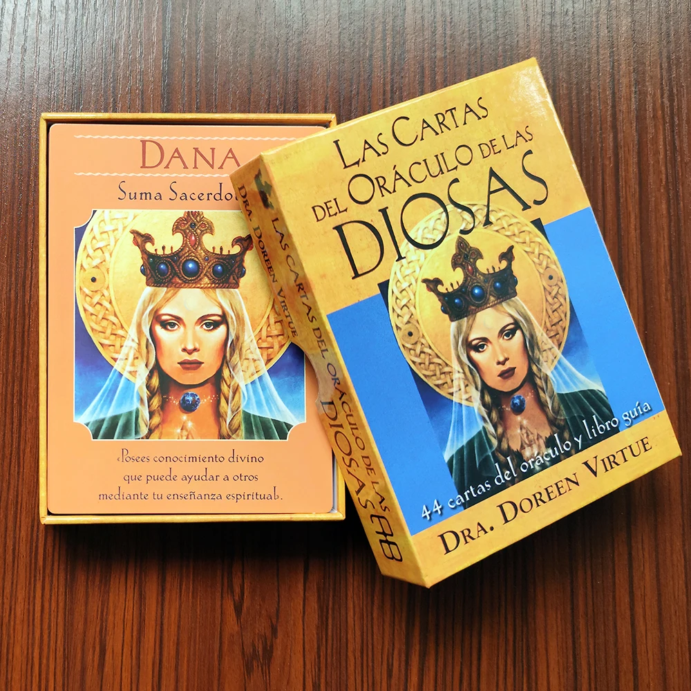 Spanish Edition  Las cartas del Oráculo de las diosas: 44 cartas del oráculo y libro PDF guía  by Doreen Virtue