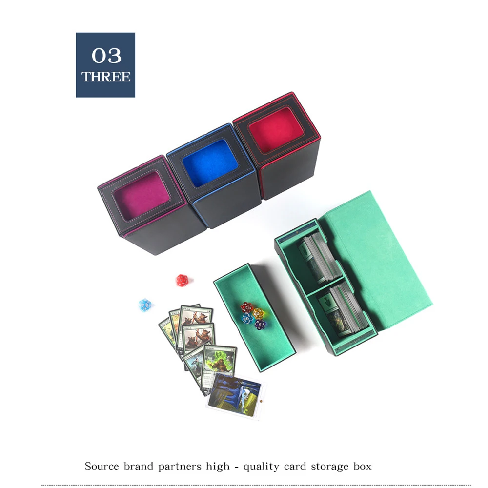 Exquisite window large box capacity card storage box toy game card storage collection box, fits for Yugion cards