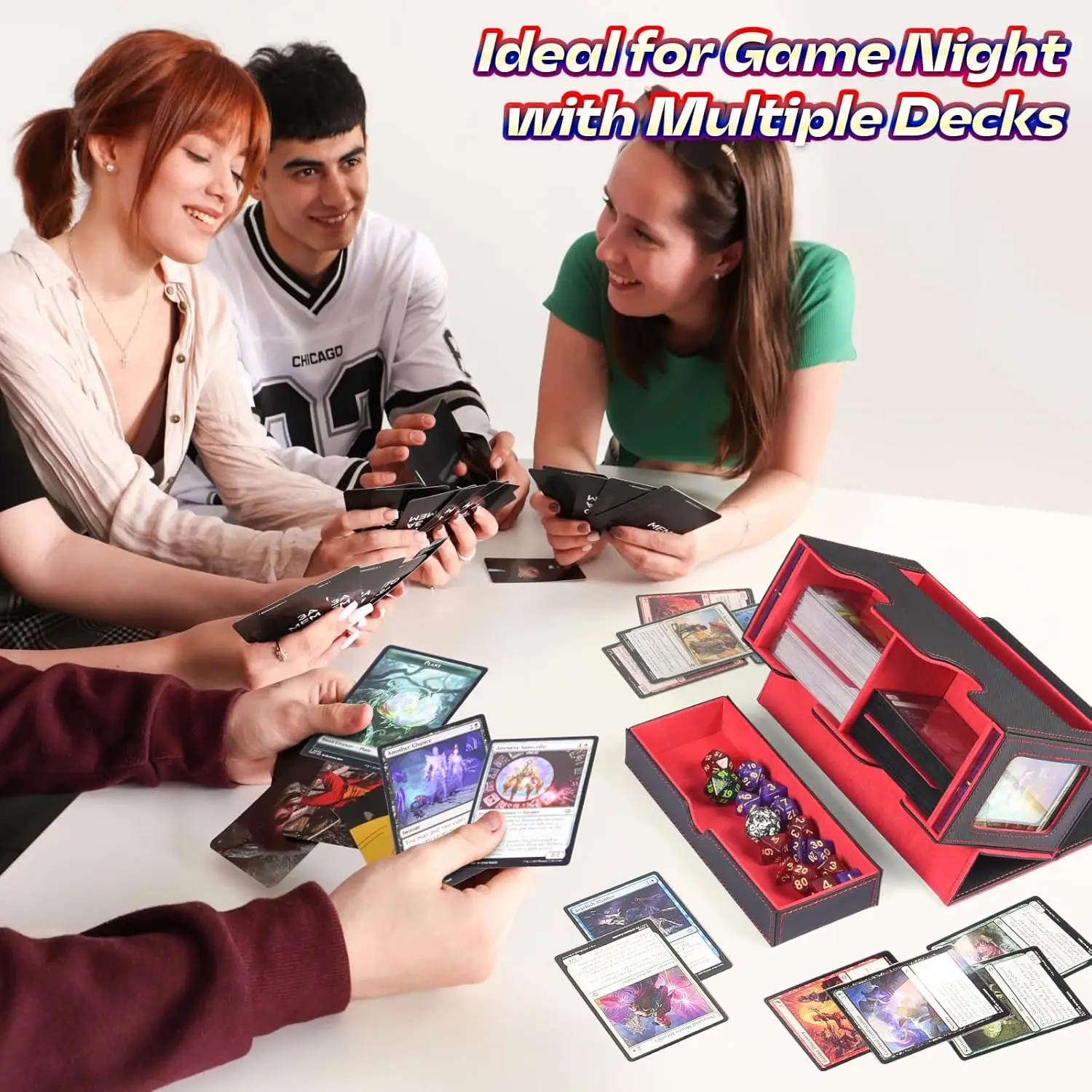 Exquisite window large box capacity card storage box toy game card storage collection box, fits for Yugion cards