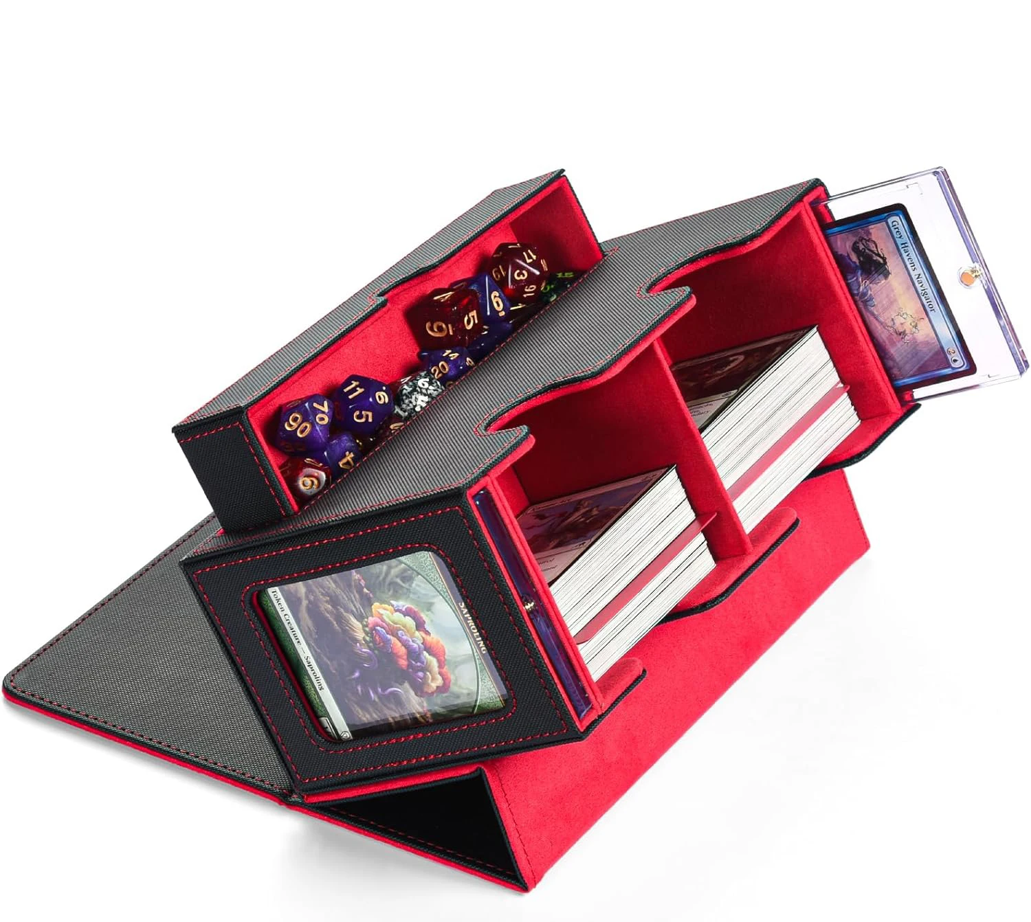 Exquisite window large box capacity card storage box toy game card storage collection box, fits for Yugion cards