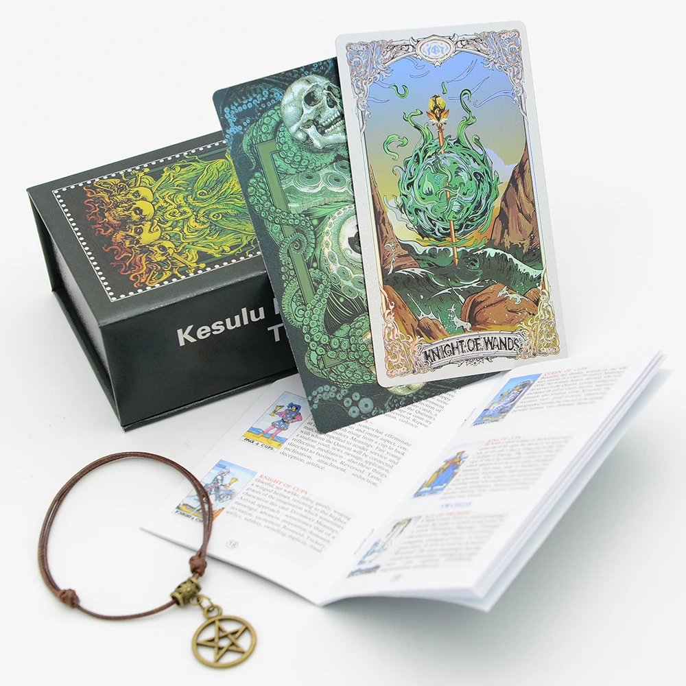 Plastic tarot card rider gold foil exquisite chess and card game divination card collection waterproof wear-resistant game cards