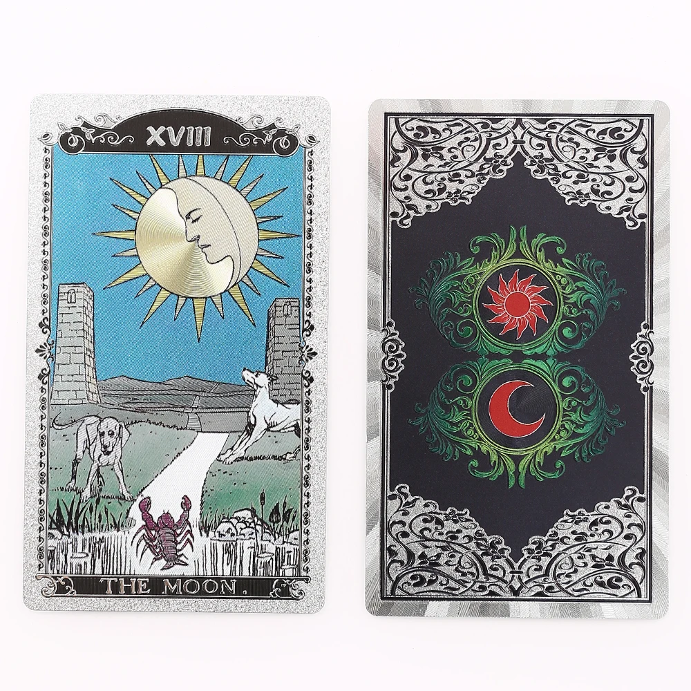 Plastic tarot card rider gold foil exquisite chess and card game divination card collection waterproof wear-resistant game cards