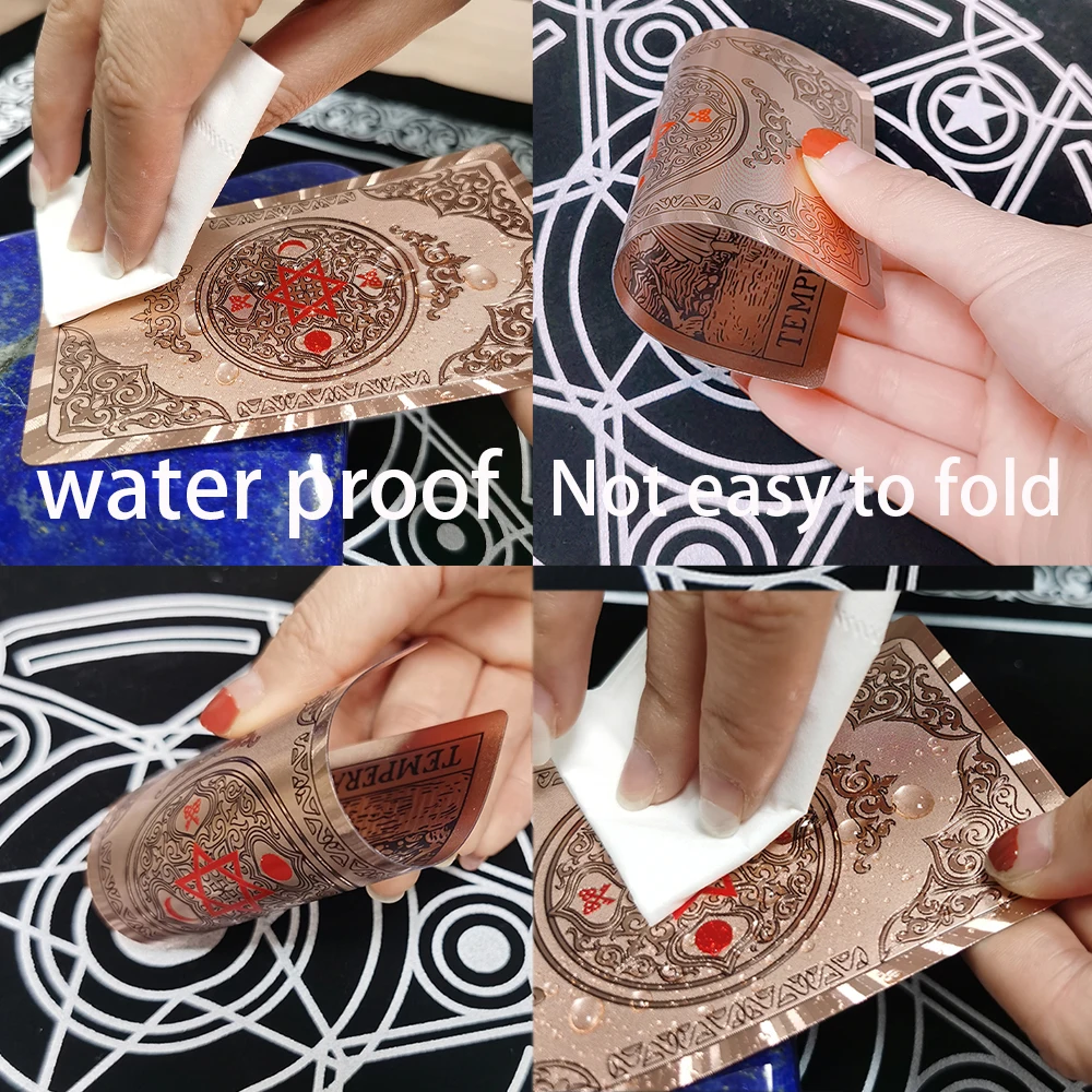Plastic tarot card rider gold foil exquisite chess and card game divination card collection waterproof wear-resistant game cards
