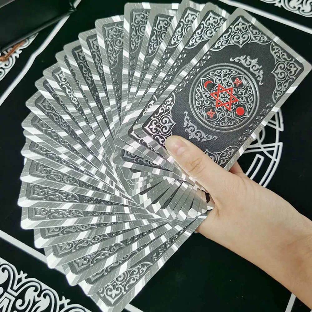 Plastic tarot card rider gold foil exquisite chess and card game divination card collection waterproof wear-resistant game cards