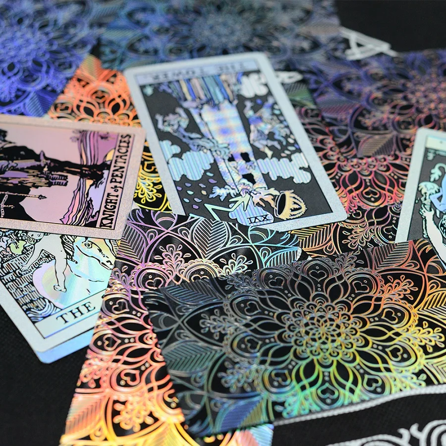 Plastic tarot card rider gold foil exquisite chess and card game divination card collection waterproof wear-resistant game cards