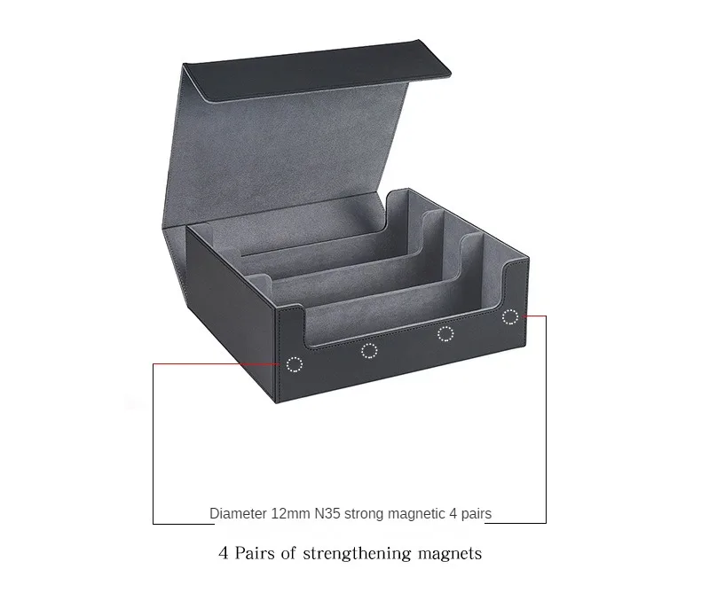 Storage Box For 1800+ Trading Cards PU Leather Commander Card Deck Case Magnetic Closure Card Holder Fits for Magic Game Cards Storage Box For 1800+ Trading Cards PU Leather Commander Card Deck Case Magnetic Closure Card Holder Fits for Magic Game Cards