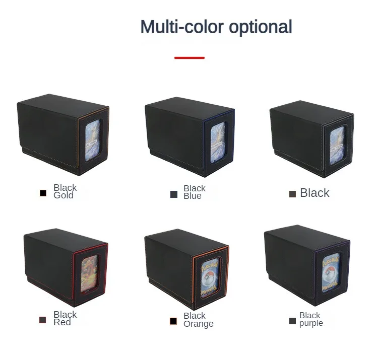 Card Deck Case for Trading Cards 160+ Leather Magnetic Closure Storage Box Magic Card Protectors Fit for YuGiOh MTG Sport Cards