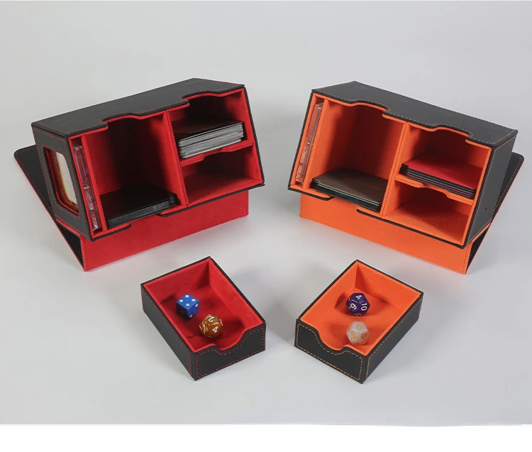 Card Deck Case for Trading Cards 160+ Leather Magnetic Closure Storage Box Magic Card Protectors Fit for YuGiOh MTG Sport Cards