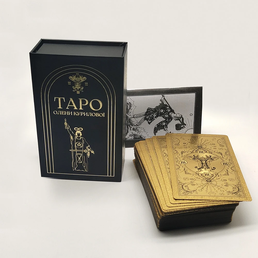 New Plastic Rider Waite Tarot Hot Stamping Gold Foil Tarot Exquisite Board Game Divination Cards For Collection