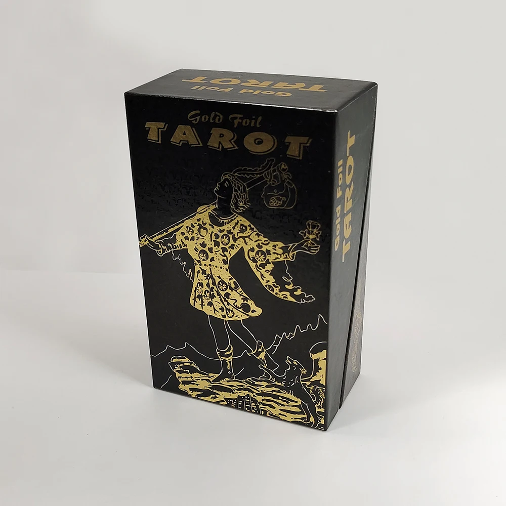 New Plastic Rider Waite Tarot Hot Stamping Gold Foil Tarot Exquisite Board Game Divination Cards For Collection