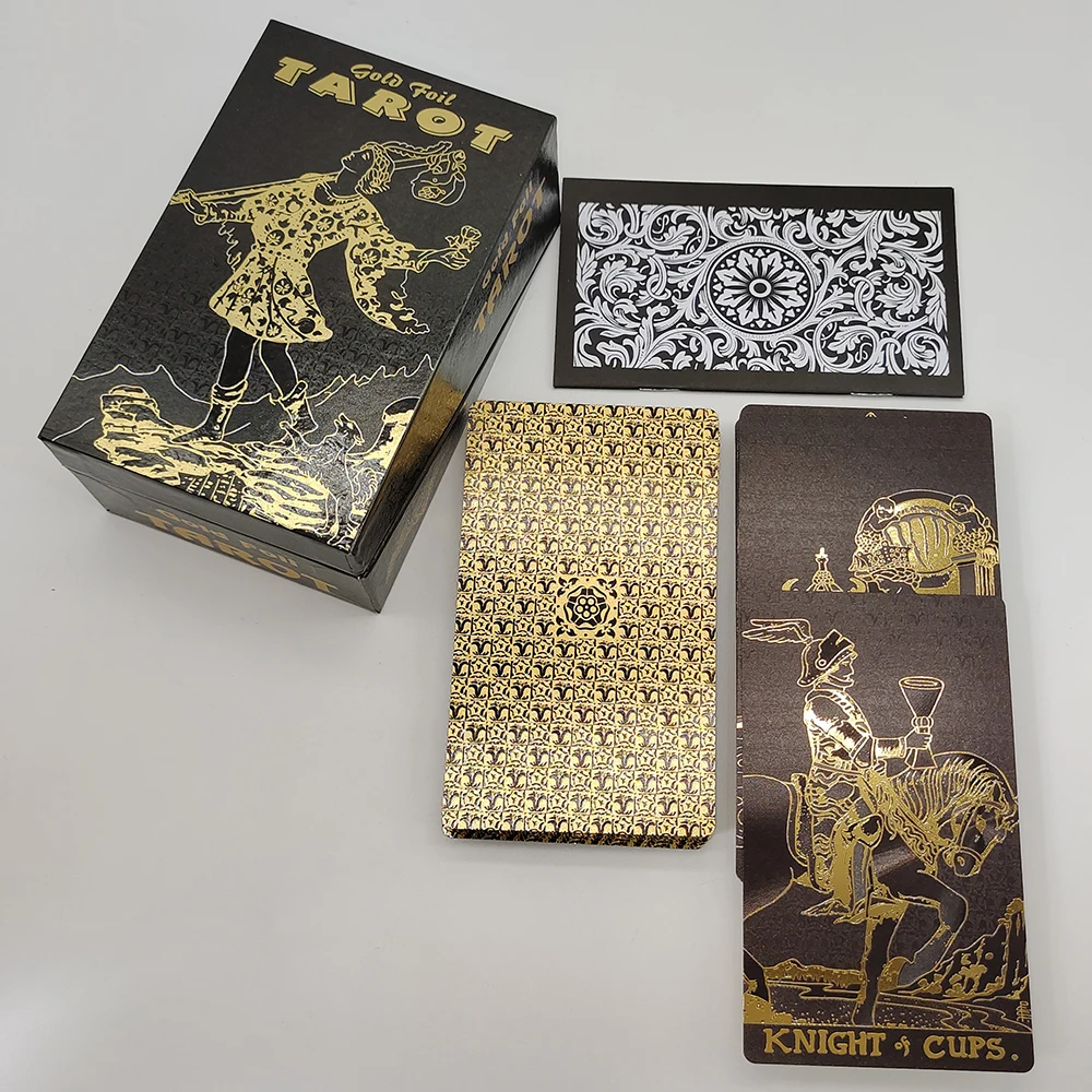 New Plastic Rider Waite Tarot Hot Stamping Gold Foil Tarot Exquisite Board Game Divination Cards For Collection