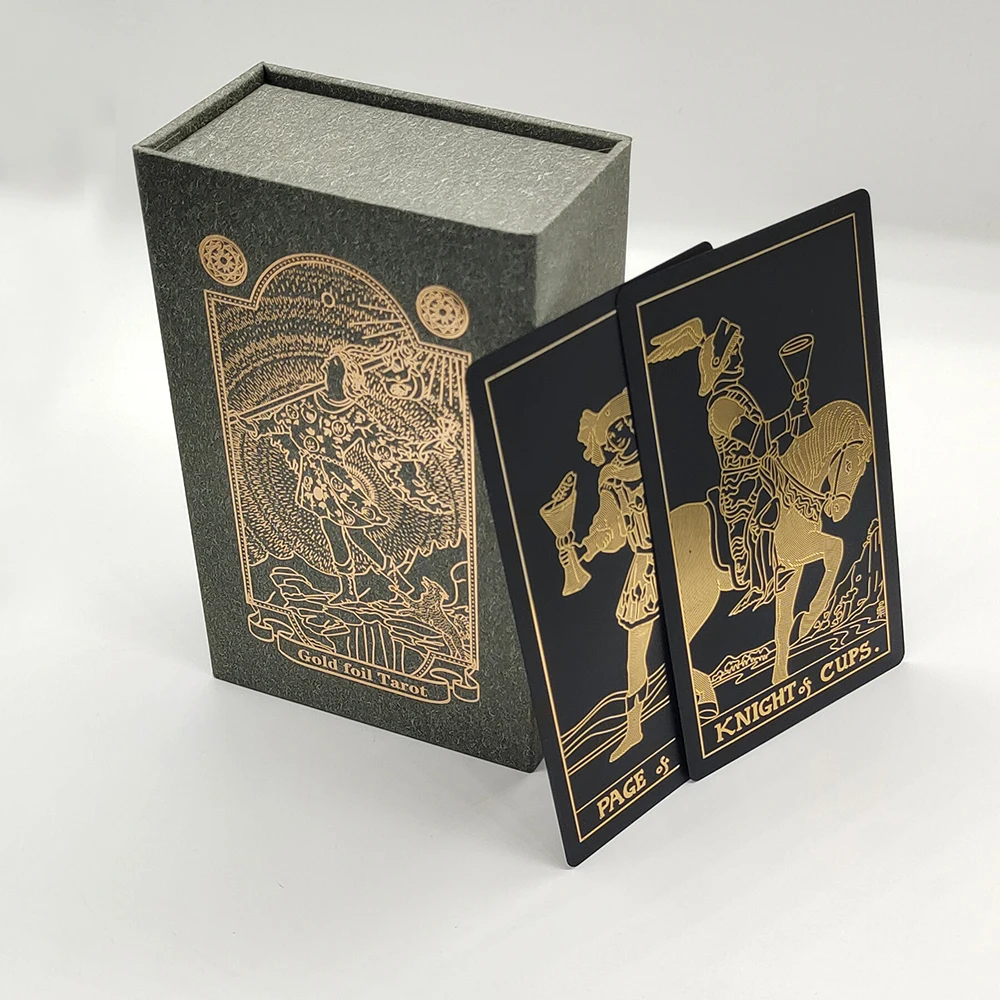 New Plastic Rider Waite Tarot Hot Stamping Gold Foil Tarot Exquisite Board Game Divination Cards For Collection New Plastic Rider Waite Tarot Hot Stamping Gold Foil Tarot Exquisite Board Game Divination Cards For Collection