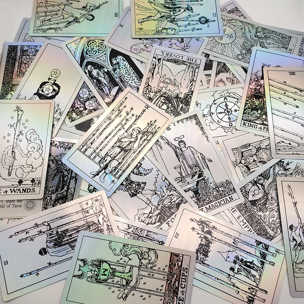 New Plastic Rider Waite Tarot Hot Stamping Gold Foil Tarot Exquisite Board Game Divination Cards For Collection