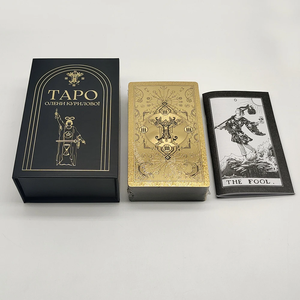 New Plastic Rider Waite Tarot Hot Stamping Gold Foil Tarot Exquisite Board Game Divination Cards For Collection