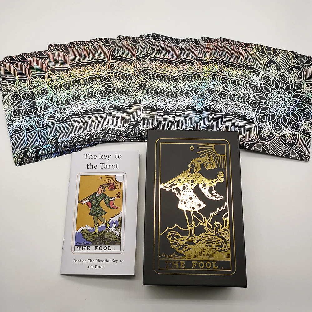 New Plastic Rider Waite Tarot Hot Stamping Gold Foil Tarot Exquisite Board Game Divination Cards For Collection