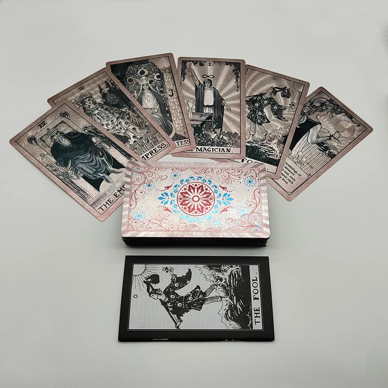 New Plastic Rider Waite Tarot Hot Stamping Gold Foil Tarot Exquisite Board Game Divination Cards For Collection New Plastic Rider Waite Tarot Hot Stamping Gold Foil Tarot Exquisite Board Game Divination Cards For Collection