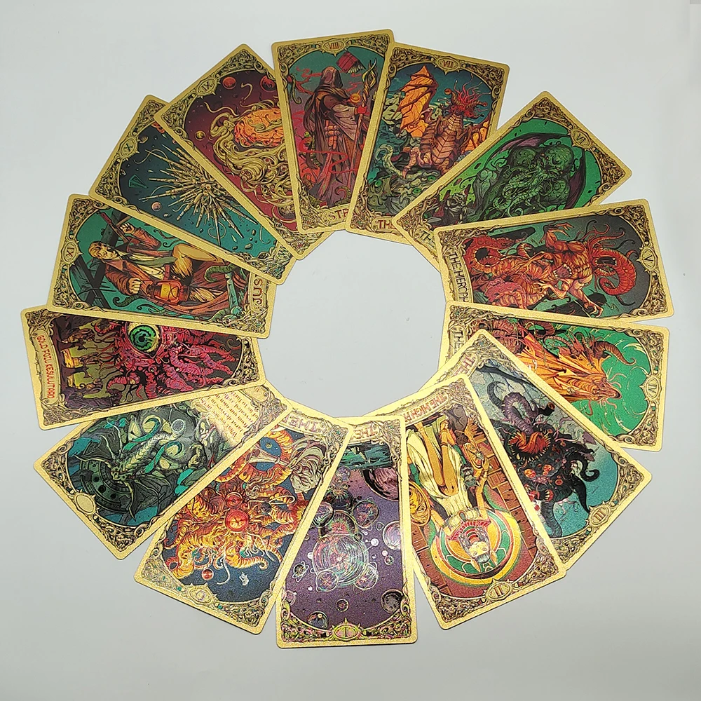 New Plastic Rider Waite Tarot Hot Stamping Gold Foil Tarot Exquisite Board Game Divination Cards For Collection