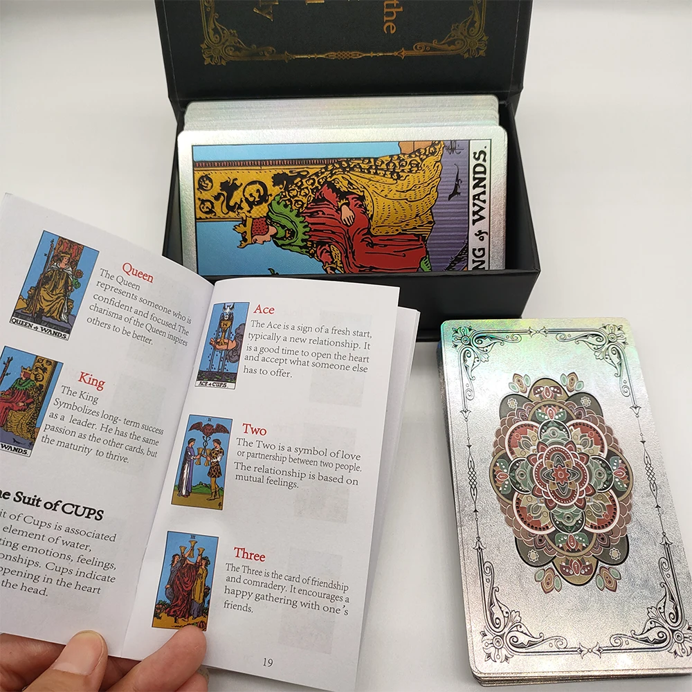 New Plastic Rider Waite Tarot Hot Stamping Gold Foil Tarot Exquisite Board Game Divination Cards For Collection