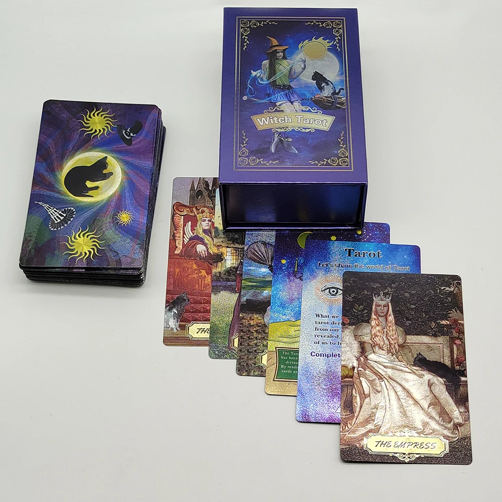 New Plastic Rider Waite Tarot Hot Stamping Gold Foil Tarot Exquisite Board Game Divination Cards For Collection