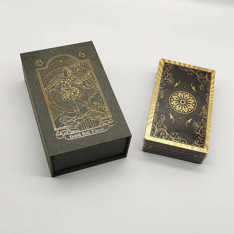 New Plastic Rider Waite Tarot Hot Stamping Gold Foil Tarot Exquisite Board Game Divination Cards For Collection New Plastic Rider Waite Tarot Hot Stamping Gold Foil Tarot Exquisite Board Game Divination Cards For Collection