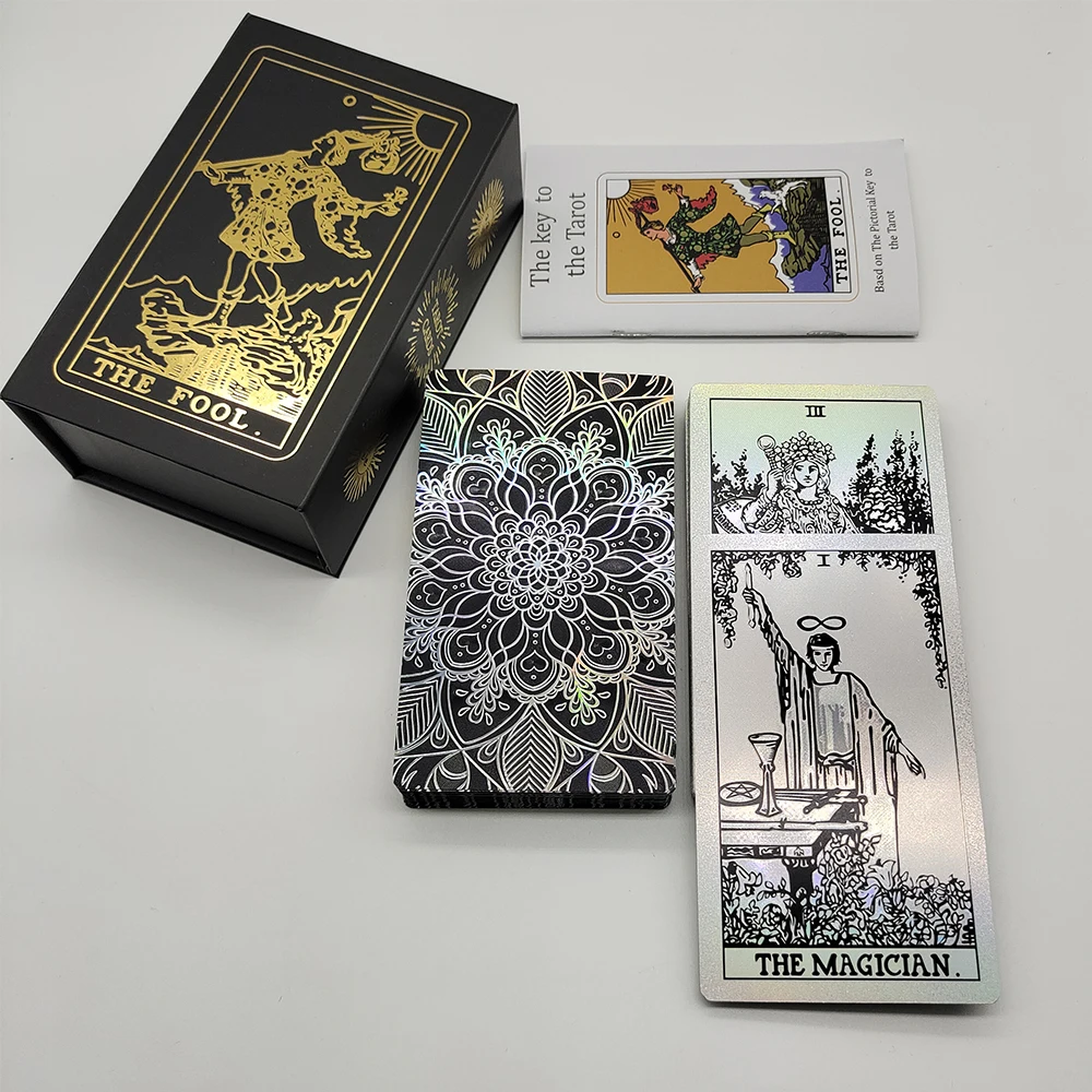 New Plastic Rider Waite Tarot Hot Stamping Gold Foil Tarot Exquisite Board Game Divination Cards For Collection