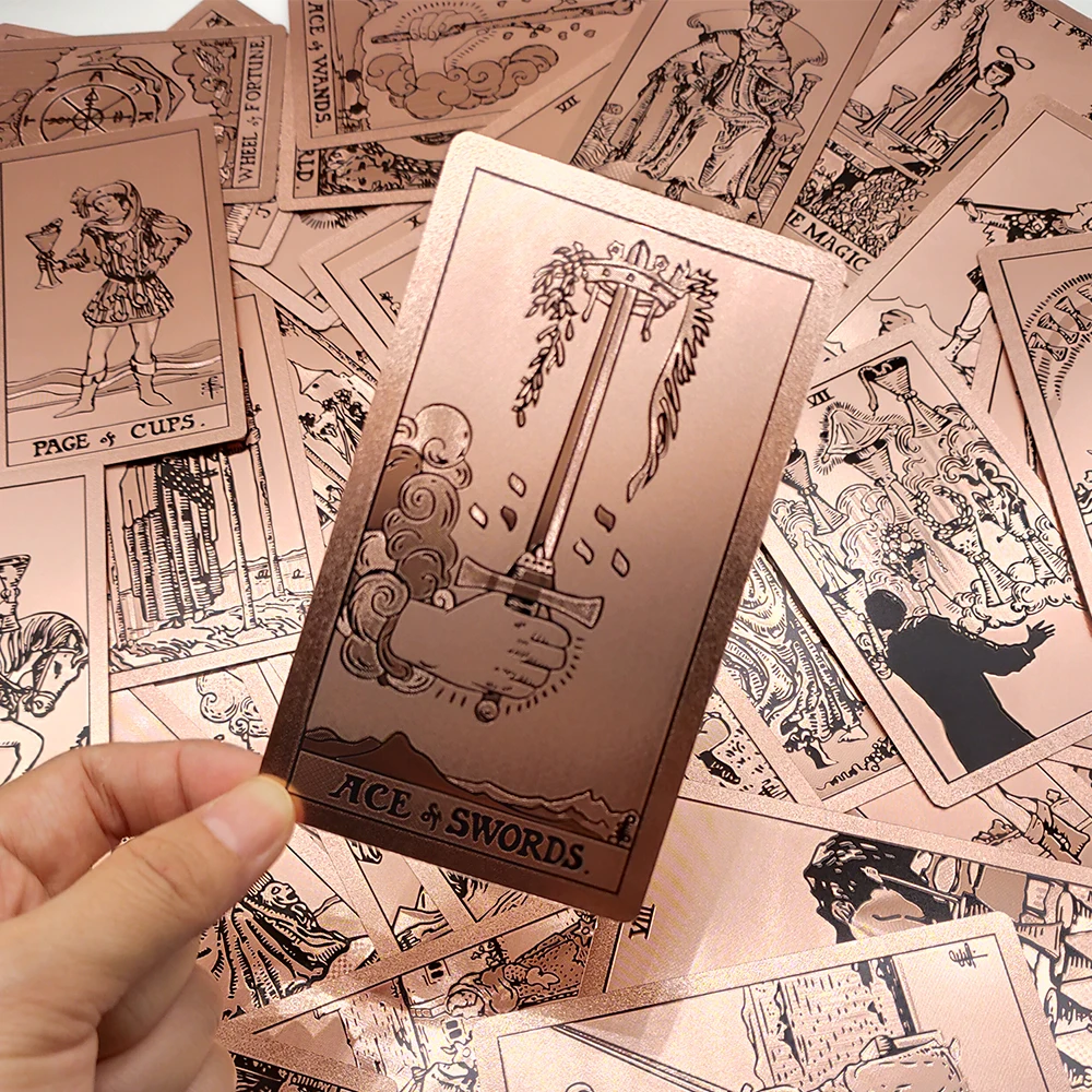 New Plastic Rider Waite Tarot Hot Stamping Gold Foil Tarot Exquisite Board Game Divination Cards For Collection New Plastic Rider Waite Tarot Hot Stamping Gold Foil Tarot Exquisite Board Game Divination Cards For Collection