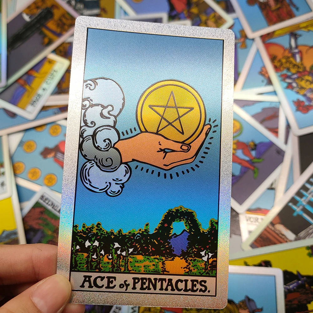 New Plastic Rider Waite Tarot Hot Stamping Gold Foil Tarot Exquisite Board Game Divination Cards For Collection