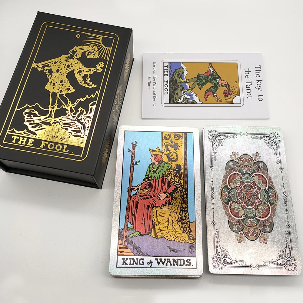New Plastic Rider Waite Tarot Hot Stamping Gold Foil Tarot Exquisite Board Game Divination Cards For Collection