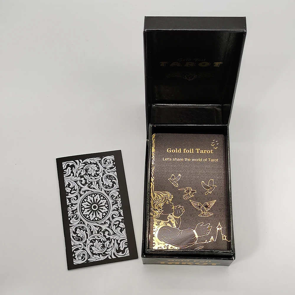 New Plastic Rider Waite Tarot Hot Stamping Gold Foil Tarot Exquisite Board Game Divination Cards For Collection