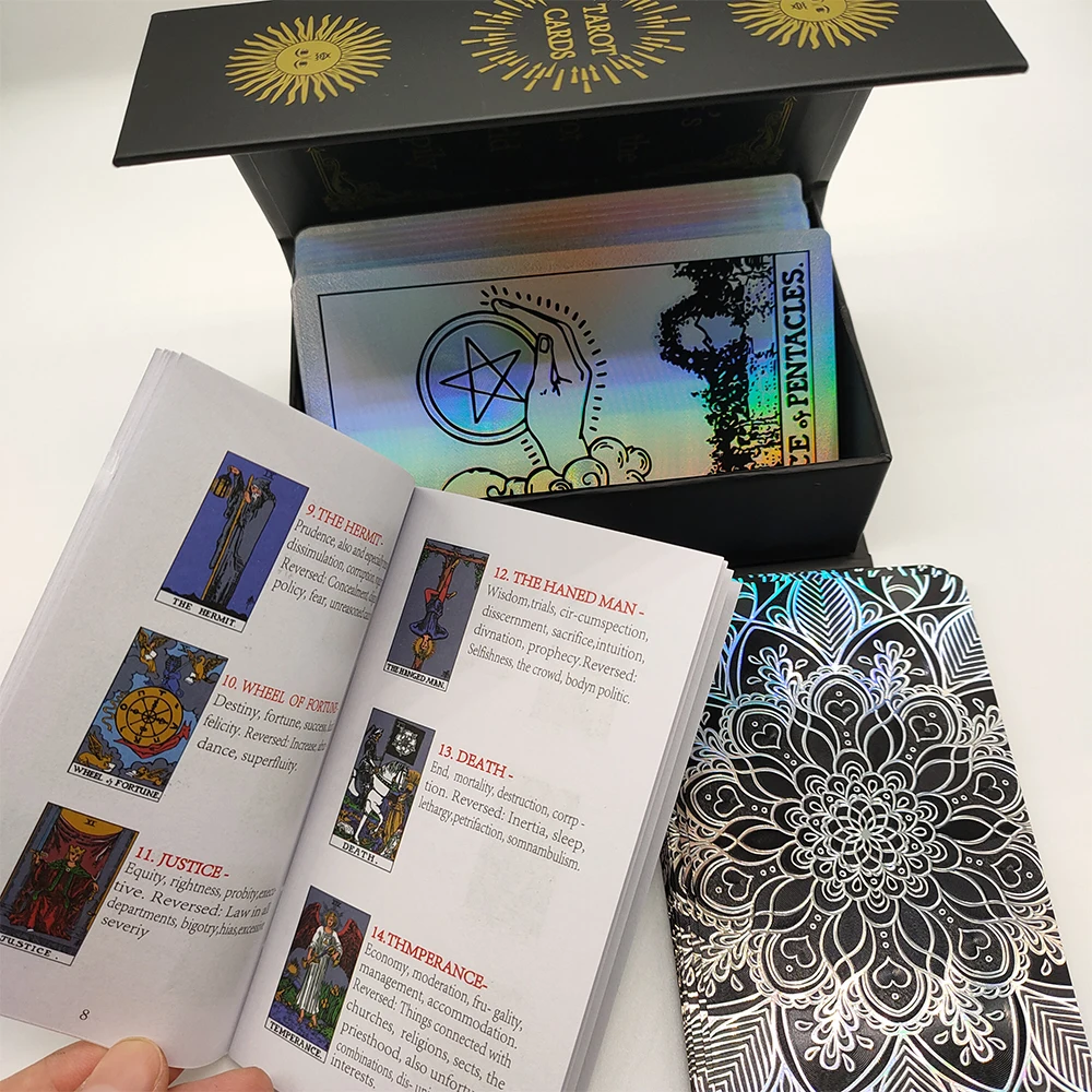 New Plastic Rider Waite Tarot Hot Stamping Gold Foil Tarot Exquisite Board Game Divination Cards For Collection