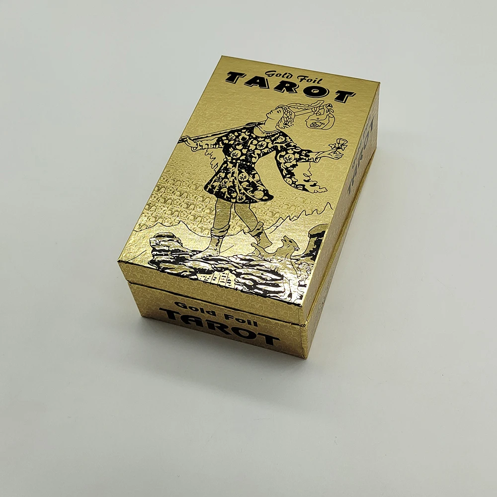 New Plastic Rider Waite Tarot Hot Stamping Gold Foil Tarot Exquisite Board Game Divination Cards For Collection
