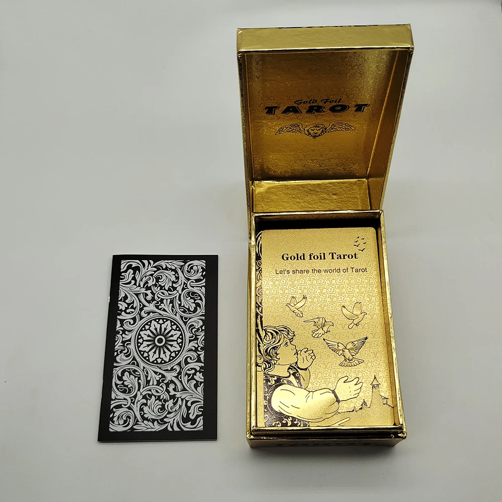 New Plastic Rider Waite Tarot Hot Stamping Gold Foil Tarot Exquisite Board Game Divination Cards For Collection