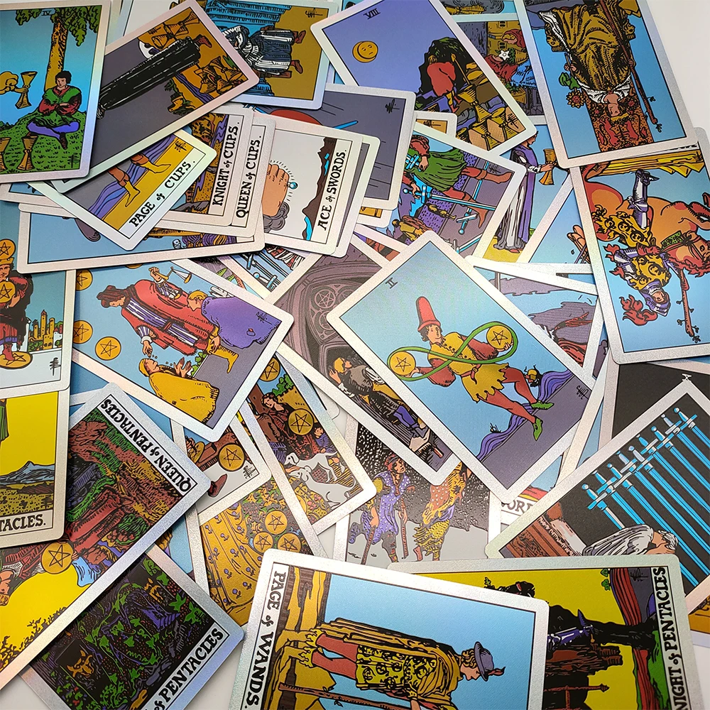 New Plastic Rider Waite Tarot Hot Stamping Gold Foil Tarot Exquisite Board Game Divination Cards For Collection