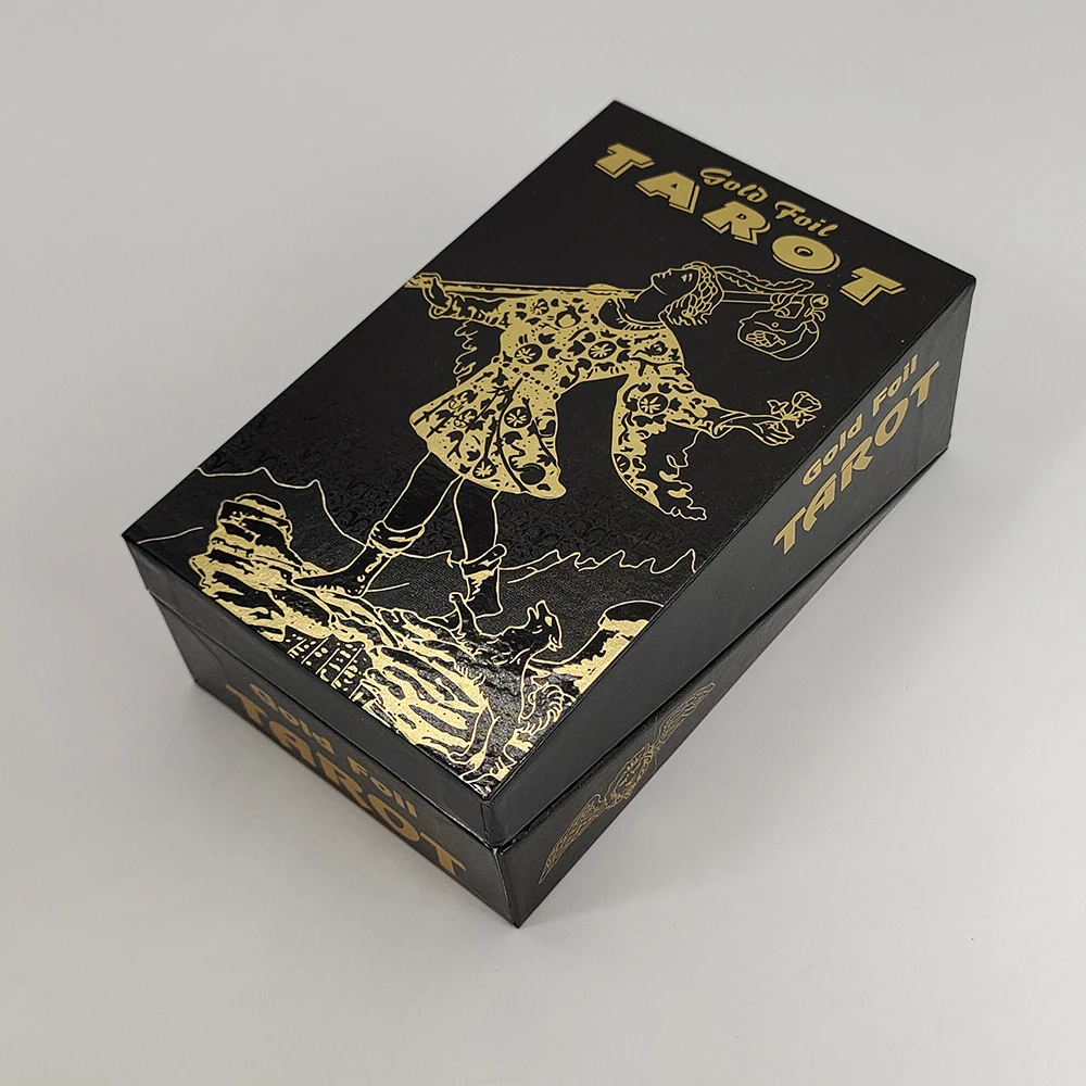 New Plastic Rider Waite Tarot Hot Stamping Gold Foil Tarot Exquisite Board Game Divination Cards For Collection