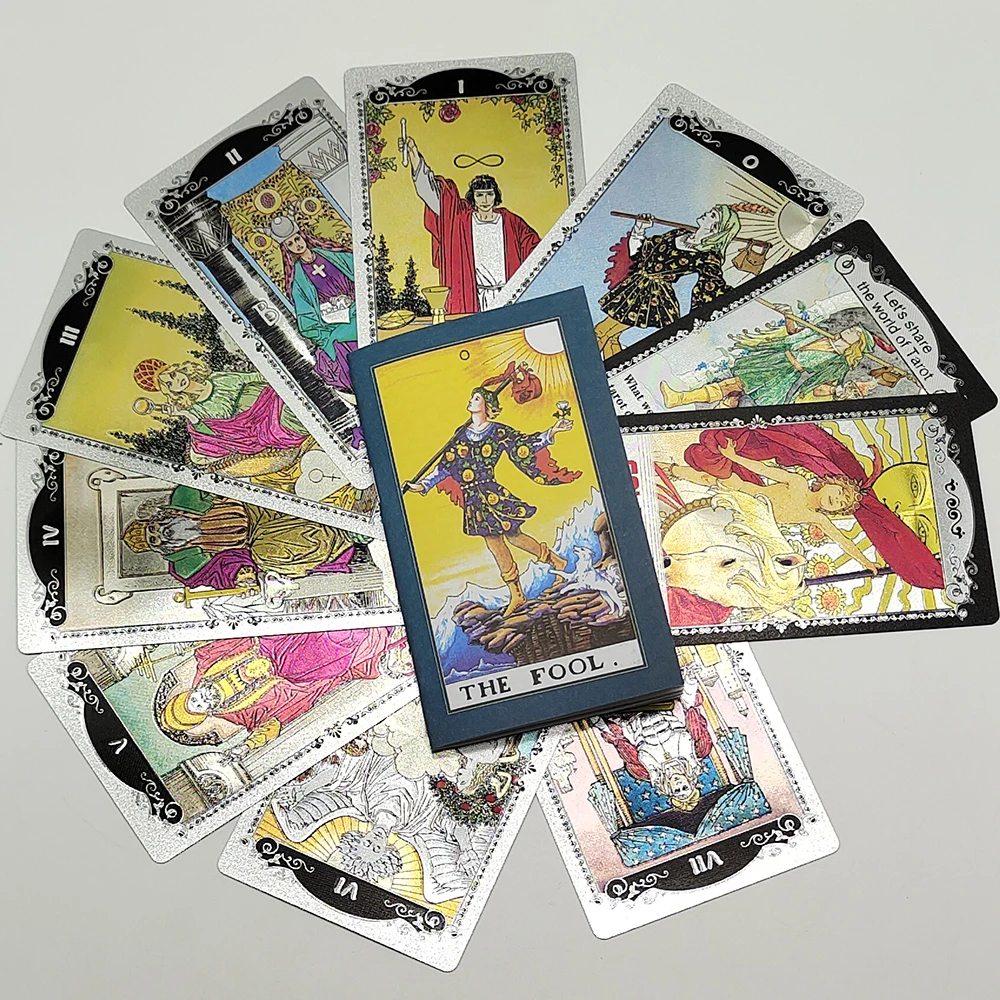 New Plastic Rider Waite Tarot Hot Stamping Gold Foil Tarot Exquisite Board Game Divination Cards For Collection New Plastic Rider Waite Tarot Hot Stamping Gold Foil Tarot Exquisite Board Game Divination Cards For Collection