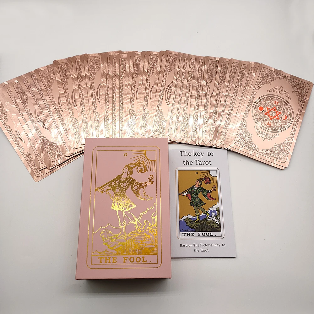 New Plastic Rider Waite Tarot Hot Stamping Gold Foil Tarot Exquisite Board Game Divination Cards For Collection New Plastic Rider Waite Tarot Hot Stamping Gold Foil Tarot Exquisite Board Game Divination Cards For Collection