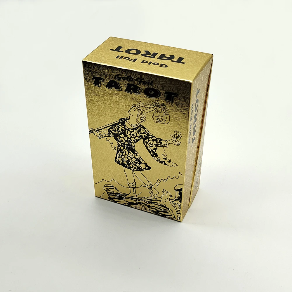 New Plastic Rider Waite Tarot Hot Stamping Gold Foil Tarot Exquisite Board Game Divination Cards For Collection