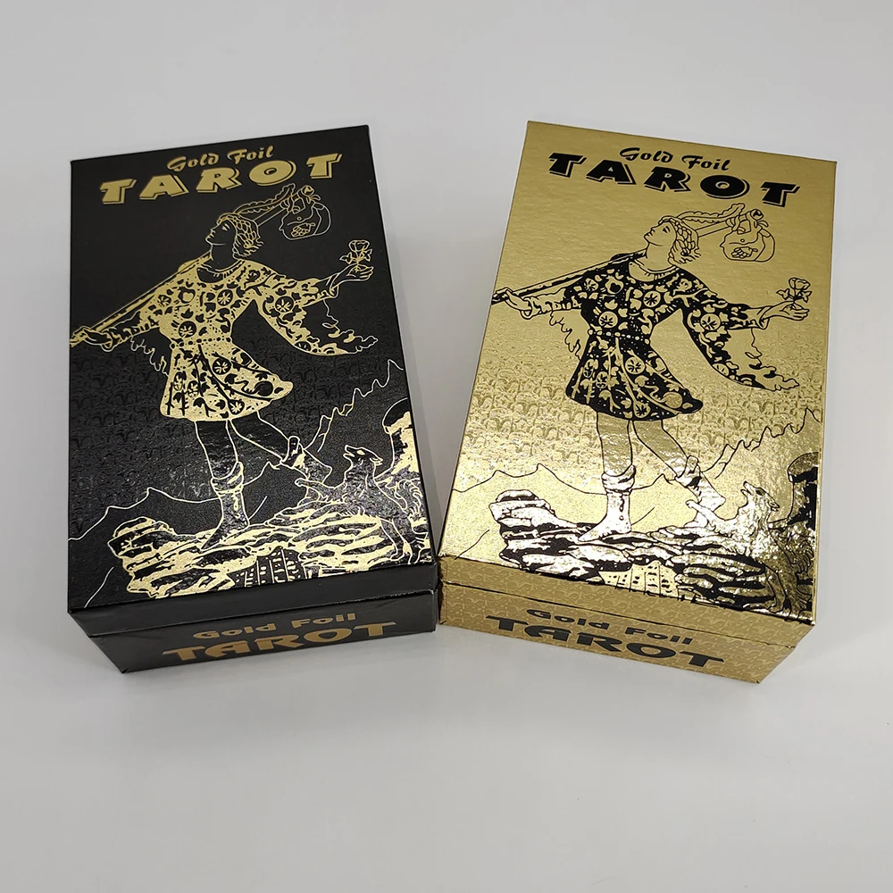 New Plastic Rider Waite Tarot Hot Stamping Gold Foil Tarot Exquisite Board Game Divination Cards For Collection